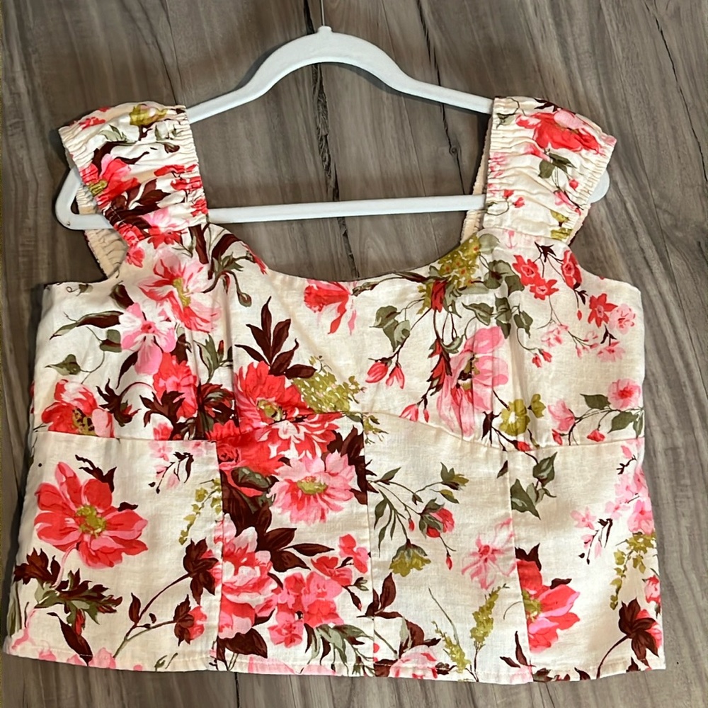 Abercrombie top and skirt linen cotton blend
